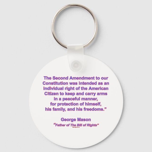 2nd Amendment - George Mason Key Ring (Front)