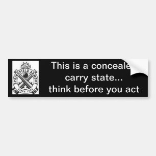 2nd Amendment/gun control/concealed carry Bumper Sticker