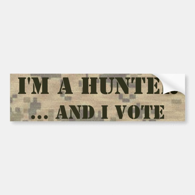 2nd Amendment Hunter and Voter Bumper Sticker (Front)