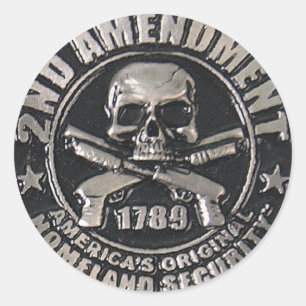 2nd Amendment Medal Classic Round Sticker