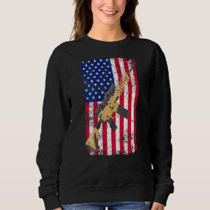 2nd Amendment On Back American Flag Usa Rifle Gun Sweatshirt