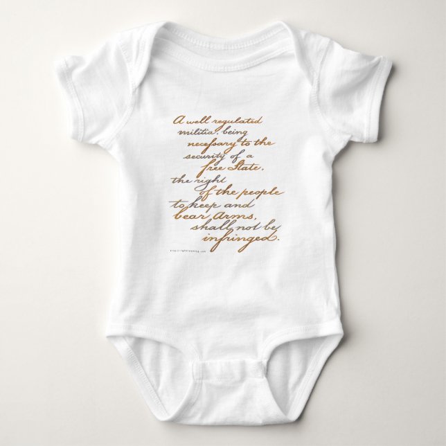 2nd amendment script baby bodysuit (Front)