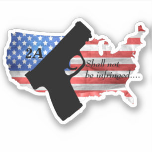 2nd Amendment Shall Not Be Infringed Pistol Flag