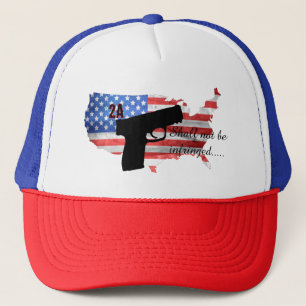 2nd Amendment Shall Not Be Infringed Pistol Flag Trucker Hat