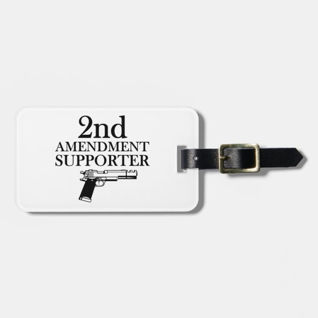 2nd AMENDMENT SUPPORTER - gun rights/constitution Luggage Tag (Front Horizontal)
