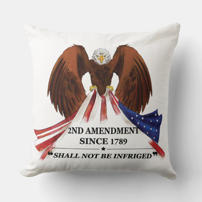 2nd Amendment  Throw Pillow (Front)