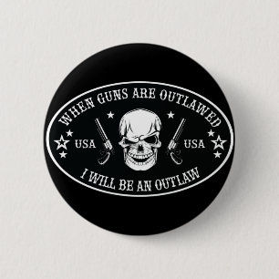 2nd Amendment Throw Pillow 6 Cm Round Badge