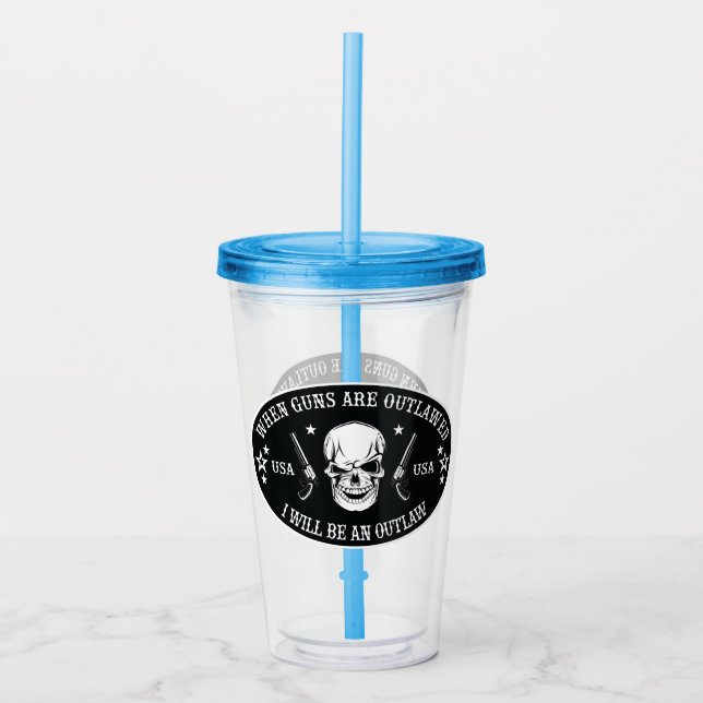 2nd Amendment  Throw Pillow Acrylic Tumbler (Front)