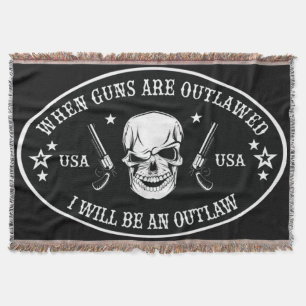 2nd Amendment Throw Pillow Blanket