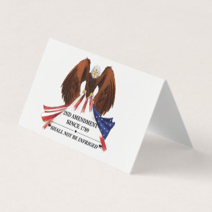 2nd Amendment Throw Pillow Business Card