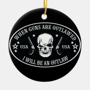 2nd Amendment Throw Pillow Ceramic Ornament