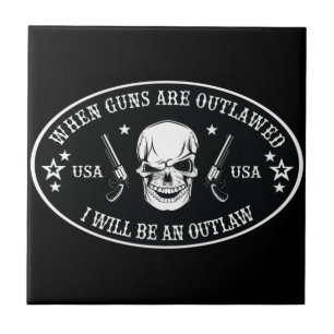 2nd Amendment  Throw Pillow Ceramic Tile