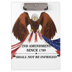 2nd Amendment Throw Pillow Clipboard