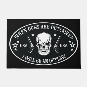 2nd Amendment  Throw Pillow Doormat