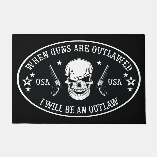 2nd Amendment  Throw Pillow Doormat (Front)