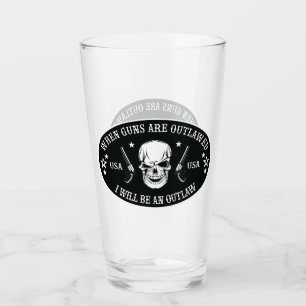 2nd Amendment Throw Pillow Glass