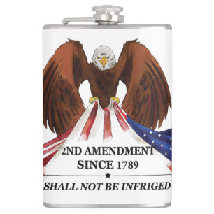 2nd Amendment Throw Pillow Hip Flask