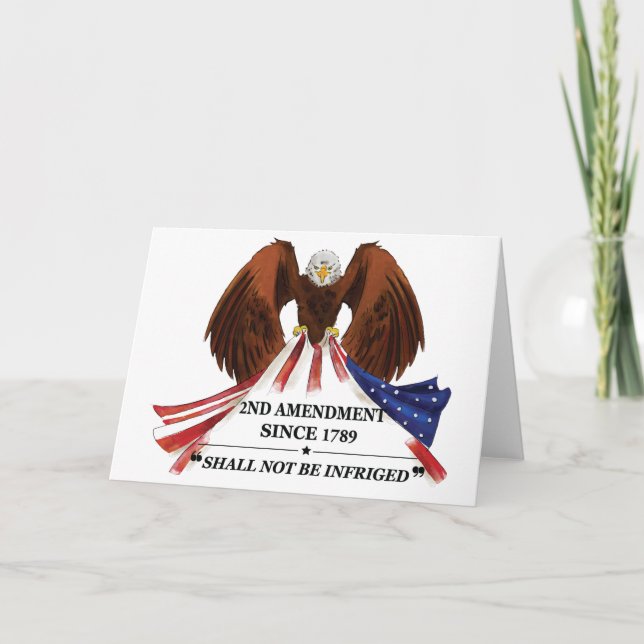 2nd Amendment  Throw Pillow Holiday Card (Front)