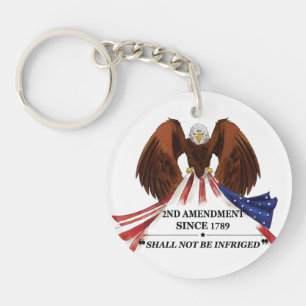 2nd Amendment Throw Pillow Key Ring