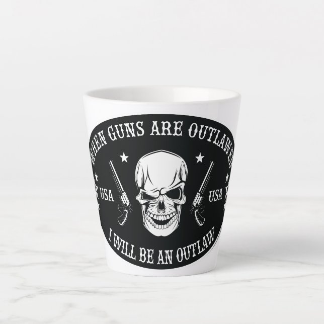 2nd Amendment  Throw Pillow Latte Mug (Front)