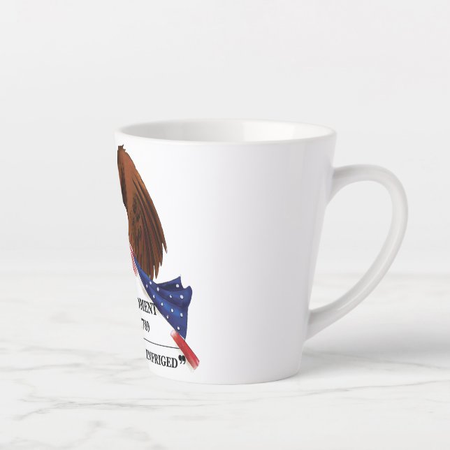 2nd Amendment  Throw Pillow Latte Mug (Right)