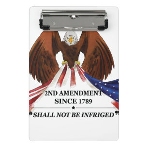 2nd Amendment Throw Pillow Mini Clipboard