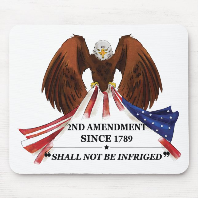 2nd Amendment  Throw Pillow Mouse Pad (Front)