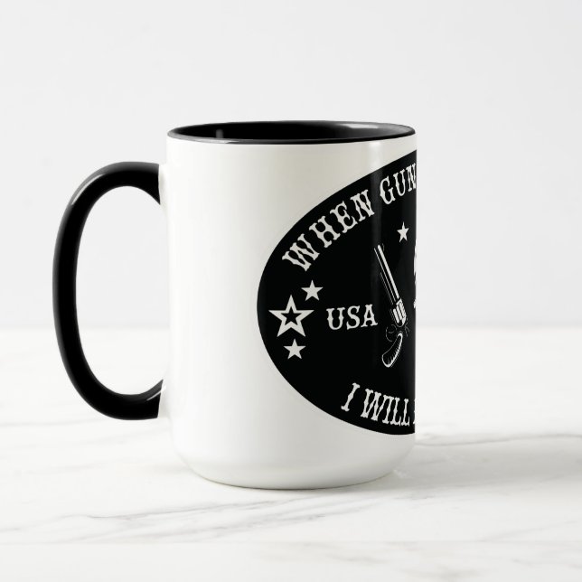 2nd Amendment  Throw Pillow Mug (Left)