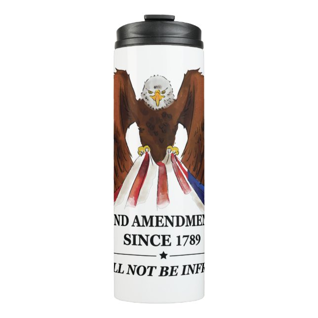 2nd Amendment  Throw Pillow Thermal Tumbler (Front)