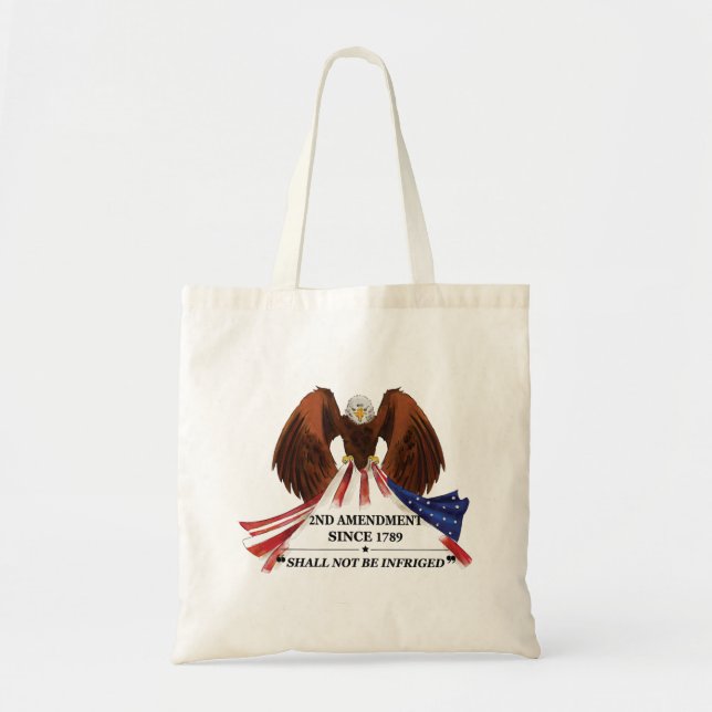 2nd Amendment  Throw Pillow Tote Bag (Front)