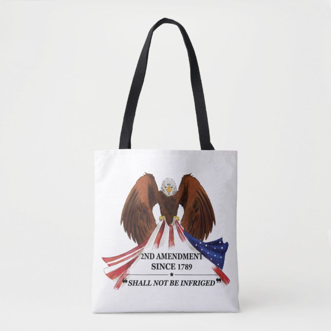 2nd Amendment  Throw Pillow Tote Bag (Front)