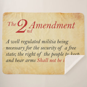 2nd AMENDMENT, TOO OLD TO FIGHT, TOO PROUD TO RUN Sherpa Blanket