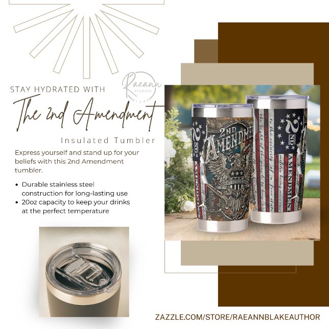 2nd Amendment Water Bottle Insulated Tumbler (Creator Uploaded)