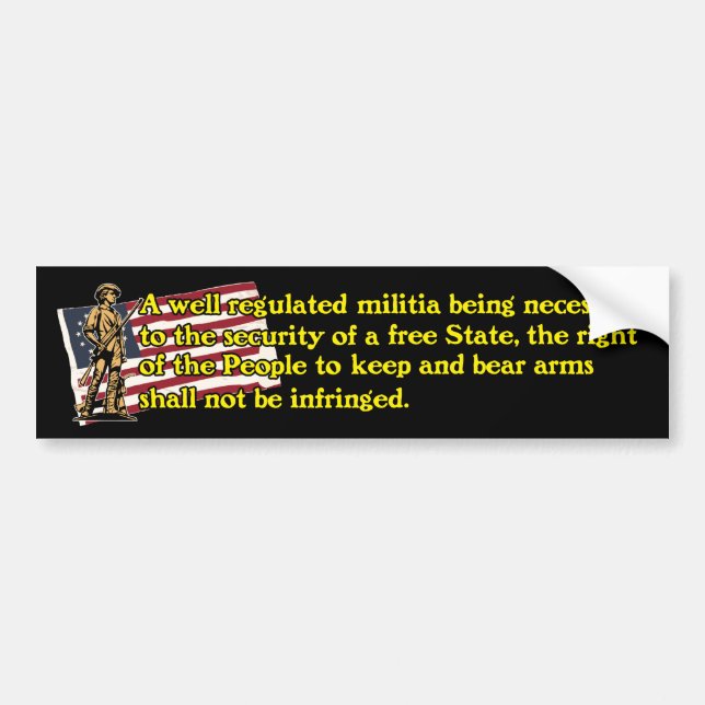 2nd_amndmnt_bmprstkr_blk bumper sticker (Front)