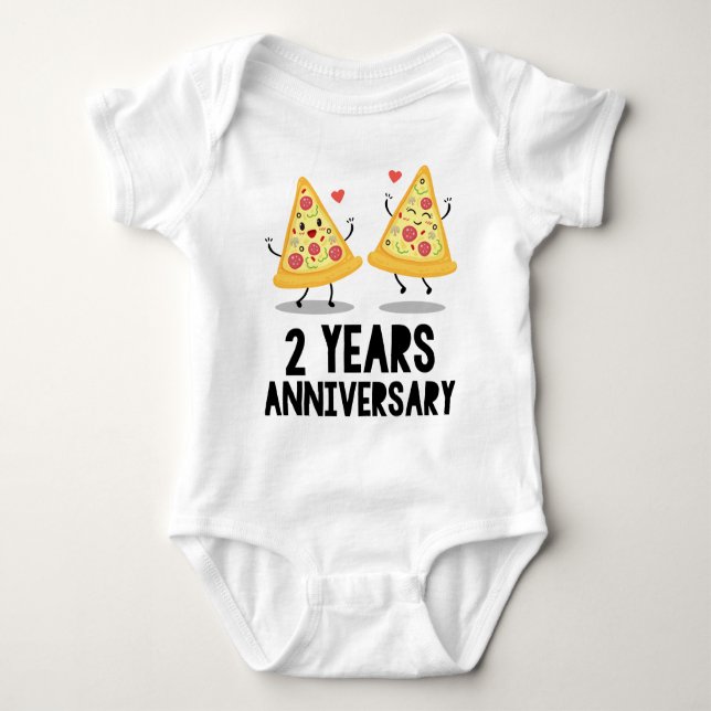 2nd Anniversary 2 Years Baby Bodysuit (Front)