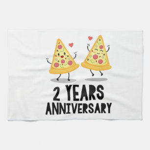 2nd Anniversary 2 Years Tea Towel