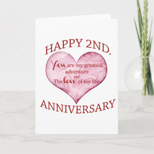 2nd. Anniversary Card