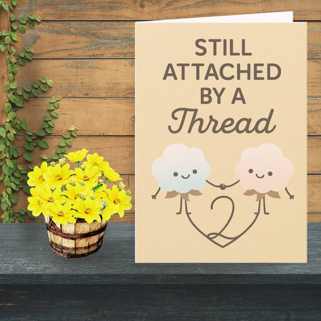 2nd Anniversary Card for Husband – Cotton Funny (Creator Uploaded)