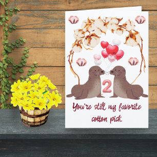2nd Anniversary Card for Husband – Funny Cotton