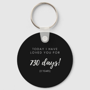 2nd Anniversary Gift for Boyfriend Girlfriend Key Ring