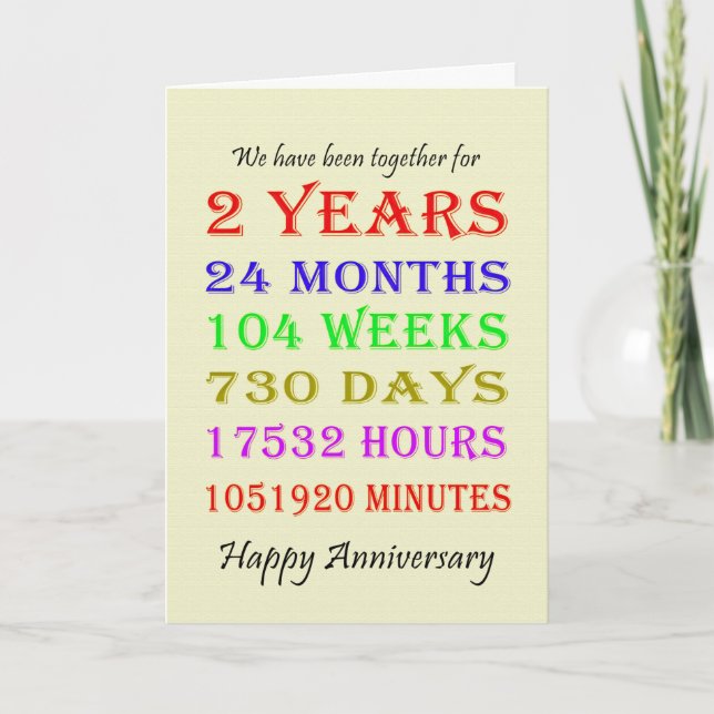 2nd Anniversary Milestones Card (Front)