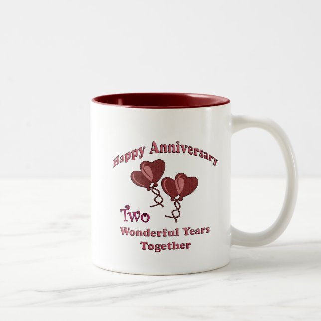 2nd. Anniversary Two-Tone Coffee Mug (Right)