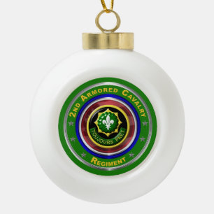 2nd Armoured Cavalry Christmas Ceramic Ball Christmas Ornament