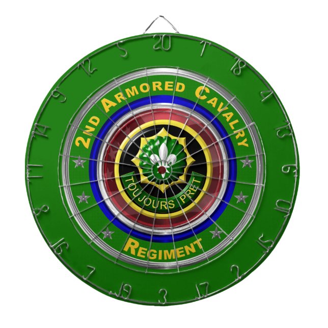 2nd Armoured Cavalry  Dartboard (Front)
