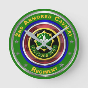2nd Armoured Cavalry Keepsake Round Clock