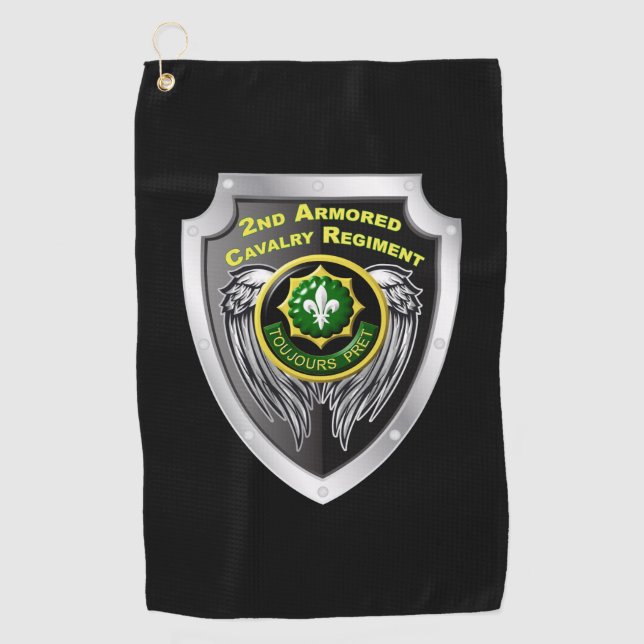 2nd Armoured Cavalry Regiment Golf Towel (Front)