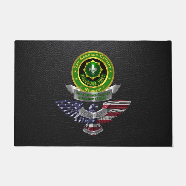 2nd Armoured Cavalry Regiment Veteran  Doormat (Front)