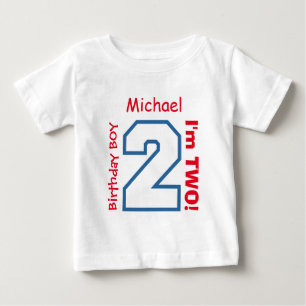 2nd BABY Birthday Big Sports Number A04. T-Shirt