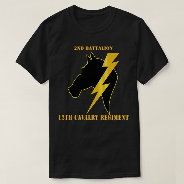 2nd Battalion 12 Cavalry Regiment T-Shirt (Design Front)