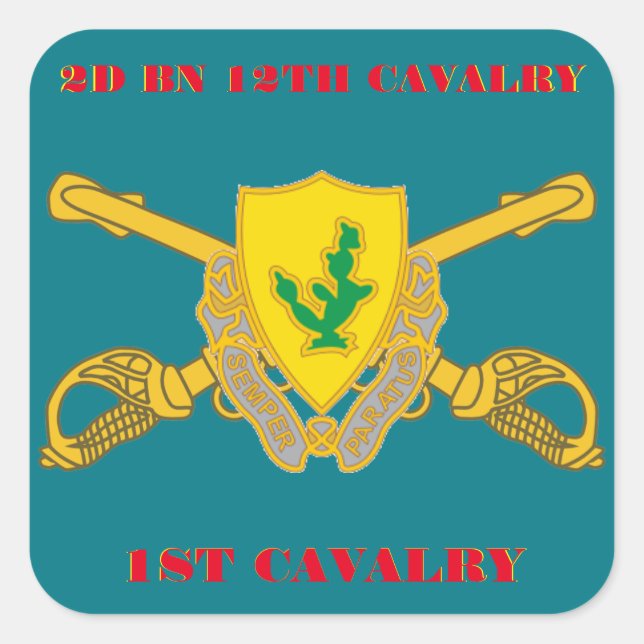 2ND BATTALION 12TH CAVALRY 1ST CAVALRY STICKERS (Front)